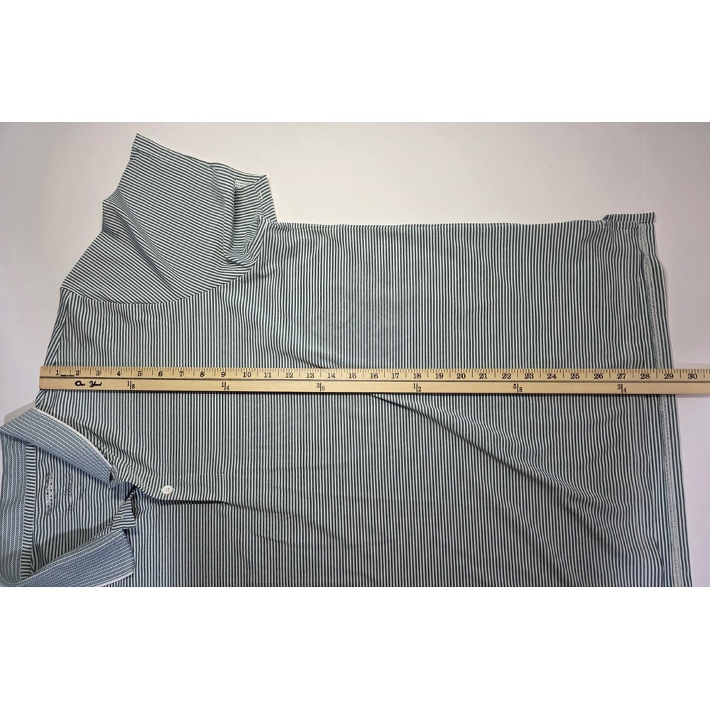 Bonobos Golf Mens Size XL Green Striped Short Sleeve Polo Shirt - Picture 10 of 11